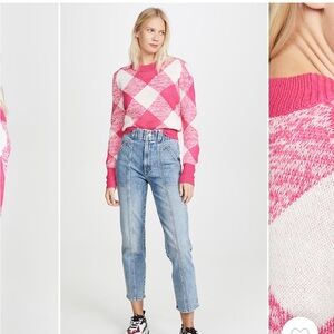 Fifth Label Checkered Pink/Cream Sweater